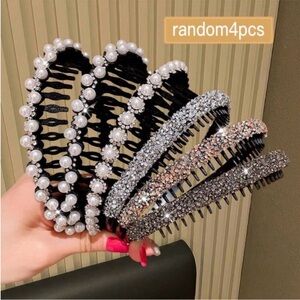 Elegant Pearl and Rhinestone Hair Clips Set